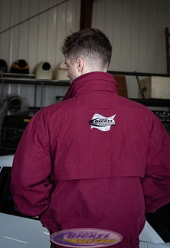 Vintage JBRC Maroon Wind Breaker Jacket